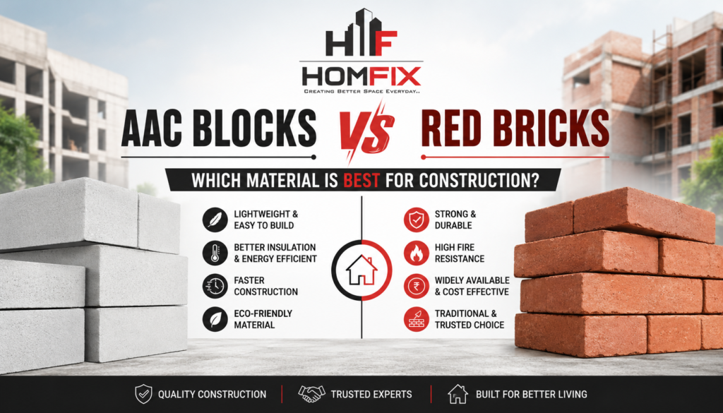 AAC Blocks vs Red Bricks